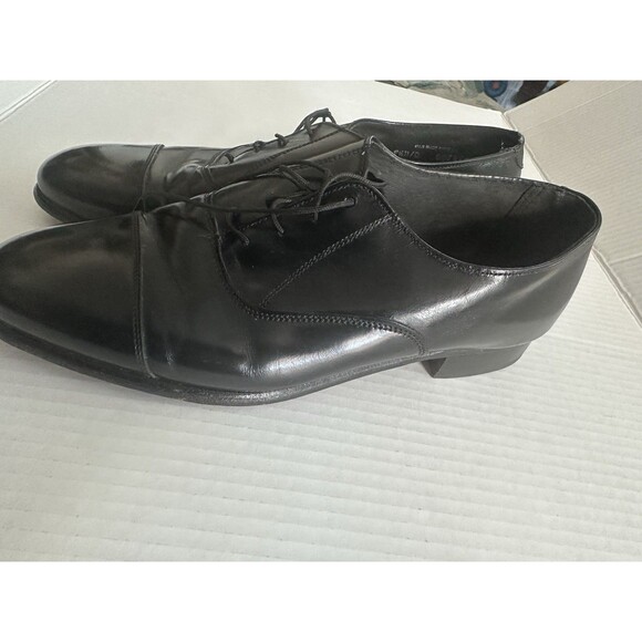 Stafford men\'s black cap toe Oxford dress shoes size 9.5 main image 7